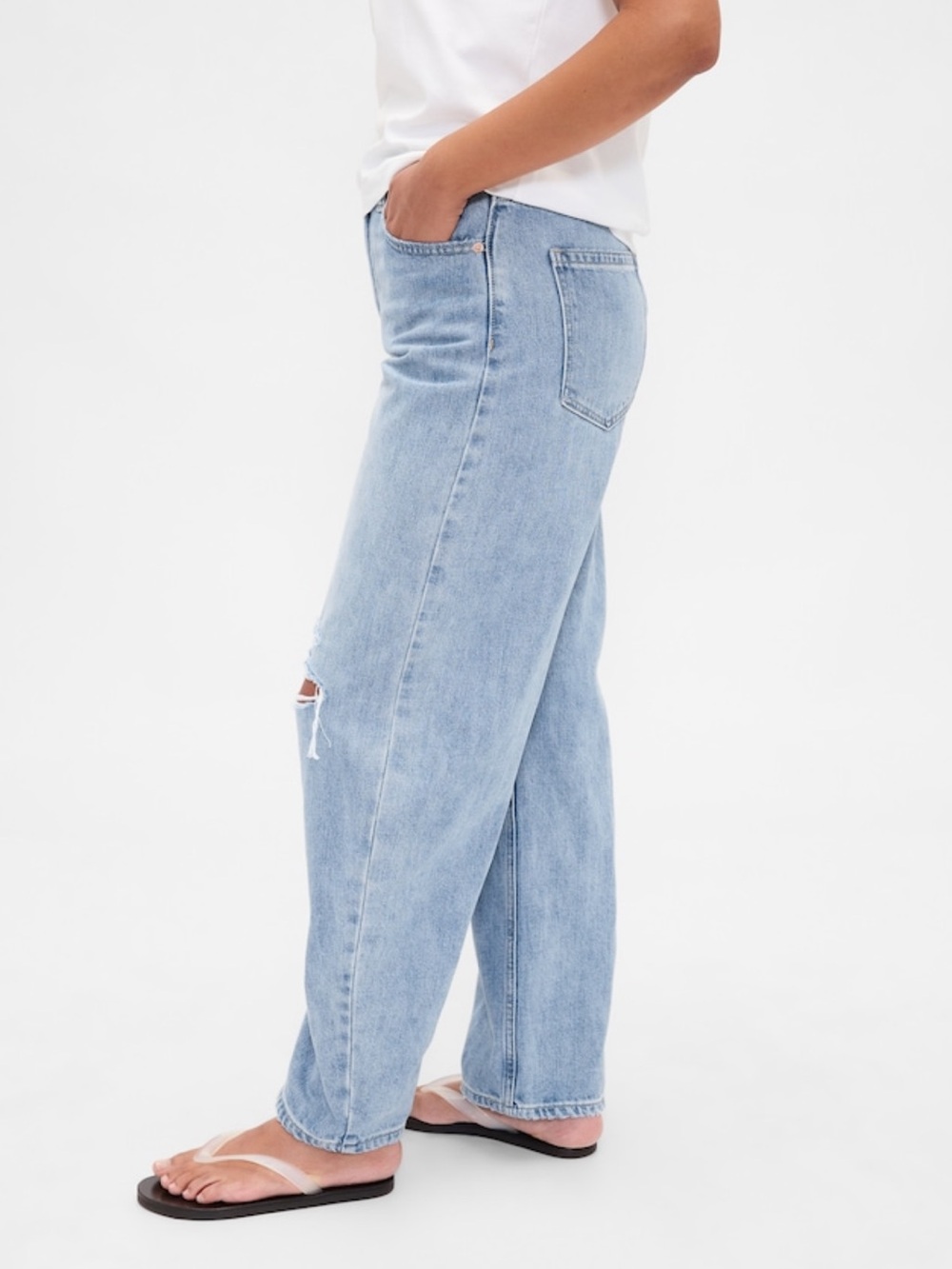 GAP curvy high rise barrel jeans - Picture 3 of 4
